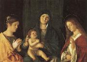 Giovanni Bellini Madonna and Child Between SS.Catherine and Ursula China oil painting reproduction